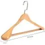 CHAONAO Extra Wide Shoulder Wood Hangers Non Slip Durable Suit Hanger for Coat Jacket Pants and Dress Clothes,50pcs,44.5x5.5cm