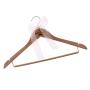 Flameer Vintage Plain Wooden Wedding Dress Hanger Bridal Groom Coat Hangers Party Gift