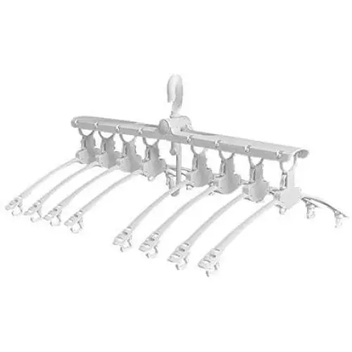 EvaroFly Multipurpose Magic Folding Hanger, Save Space Storage Clothes Hanger, Household Travel Camping -White 53x42x28cm