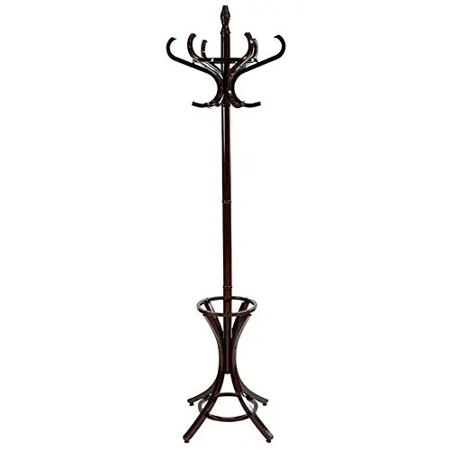 Cxjff Floor Standing Coat Rack Stable Design Hanger Clothes 12 Hooks European Style Easy Install, Wood, 3 Colors (Color : Dark Brown, Size : 27x27x184cm) Cxjff Floor Standing Coat Rack Stable Design Hanger Clothes 12 Hooks European Style Easy Install, Wood, 3 Colors (Color : Dark Brown, Size : 27x27x184cm)