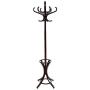 Cxjff Floor Standing Coat Rack Stable Design Hanger Clothes 12 Hooks European Style Easy Install, Wood, 3 Colors (Color : Dark Brown, Size : 27x27x184cm)