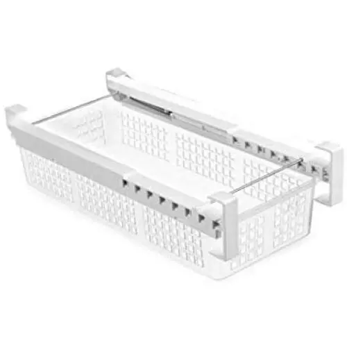 VISGOGO Refrigerator Pull Out Bins Snap On Drawer Fridge Mate Shelves Storage Organizer Refrigerator Storage Box