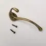 Tiazza 4Pcs Antique Solid Brass Clothes Hooks Entryway Coat Hooks Scarf and Jacket Hangers Perfect Bath Towel Heavy Hooks (Antique Bronze)