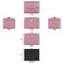 RR ROUND RICH DESIGN Jewelry Boxes - Multifunctional Portable Travel Jewelry Storage Case with 2 Drawers Top Mirror and Metal Lock - Pink