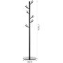 Y.H.Valuable Coat Racks Standing Coat Racks Metal Hall Trees Coat Rack Stand Hooks Clothes Stand Tree Stylish Wooden Hat Coat Rail Stand Rack Clothes Jacket Storage Hanger Organiser Entryway Furniture