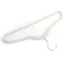 Yuucin 10pcs 450.524.5 Plastic Flocking Clothes Hangers INon Slip & Space-Saving vory White