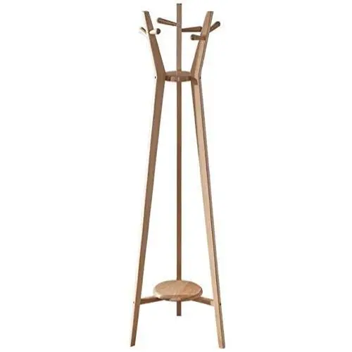 TD-Coat Racks Clothes Hanger Drying Rack Hanging Hat Rack Solid Room Bedroom Wood Frame Bag Rack