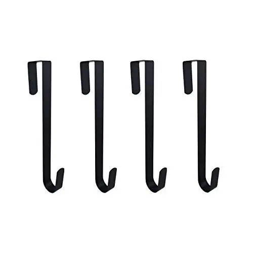 Ifavor123 Pack of 4 Black Metal 12 Inches in Length Over-The-Door Closet Door Hanger Hooks, Indoor Outdoor Wreath Hangers Multi-Purpose Home Décor Hanger Ifavor123 Pack of 4 Black Metal 12 Inches in Length Over-The-Door Closet Door Hanger Hooks, Indoor Outdoor Wreath Hangers Multi-Purpose Home Décor Hanger