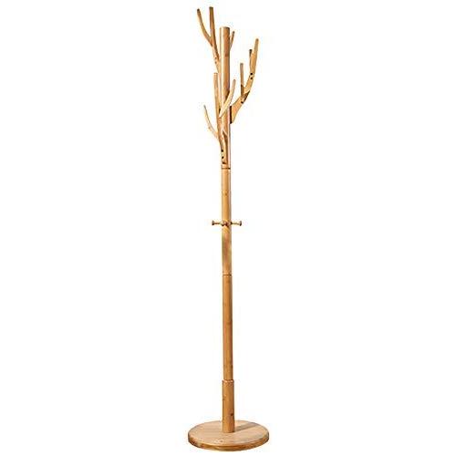 Cxjff Floor Standing Coat Rack 12 Hooks Round Base Easy Install Clothes Hat Hanger Creative, 4 Colors (Color : Natural 2)
