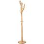 Cxjff Floor Standing Coat Rack 12 Hooks Round Base Easy Install Clothes Hat Hanger Creative, 4 Colors (Color : Natural 2)