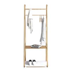 ZCYX Nordic Coat Rack Floor Bedroom Hanger Clothes Bag Rack Multifunctional Clothe Rack Bedroom Rack (Color : Gold Hanger)