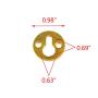 FarBoat Hardware 1&quot Dia. Round Iron Picture Frame Shelf Keyhole Brackets Hangers for Photo Picture Wedding Photo Screws Included (Gold), 40Pcs
