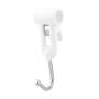 DealMux Plastic Household Bathroom Towel Clothing Tube Hanger Clip Hook 4 Pcs White