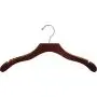 The Great American Hanger Company Wavy Wood Top Hanger, Boxes of 100 Space Saving 17 Inch Wooden Hangers w/Walnut Finish & Chrome Swivel Hook & Notches for Shirt Jacket or Dress The Great American Hanger Company Wavy Wood Top Hanger, Boxes of 100 Space Saving 17 Inch Wooden Hangers w/Walnut Finish & Chrome Swivel Hook & Notches for Shirt Jacket or Dress