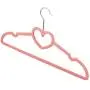 10pcs Random Color Non-Slip Ultra-Thin 360 Degree Swivel Flocked Adult Clothes Hangers with Heart Tie Bar,Wedding Hanger Heart-Shaped Hangers