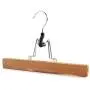 HANGERWORLD 10 Cedar Wood 10.6inch Non Slip Ridged Clamp Clothes Garments Pants Skirt Hangers