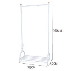 WZP Household Home Coat Rack Simple Hanger Floor Bedroom Room Hanging Clothes Rack Floor Type Single Pole Mobile Modern