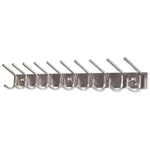 10 Coat Hat Hooks, WEBI Large Solid Stainless Steel 304 Mugs, Clothes, Robe, Bath Towel Rail Rack, Wall Mount Great Home Storage Hanger Holder for Bedroom, Entrance, Foyers, Hallways, Brushed Nickel 10 Coat Hat Hooks, WEBI Large Solid Stainless Steel 304 Mugs, Clothes, Robe, Bath Towel Rail Rack, Wall Mount Great Home Storage Hanger Holder for Bedroom, Entrance, Foyers, Hallways, Brushed Nickel