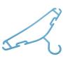 KYCPTNFJ Multi-Functional Portable Clothes Hangers 10 Pieces Clothes Hangers Blue