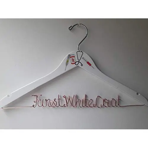 Personalized Doctor Hanger, Custom Hanger, Doctor Graduation Hanger, Doctor Hanger, White Coat Ceremony, First White Coat Hanger, One line, Handmade Hanger, Lab Coat Ceremony. Personalized Doctor Hanger, Custom Hanger, Doctor Graduation Hanger, Doctor Hanger, White Coat Ceremony, First White Coat Hanger, One line, Handmade Hanger, Lab Coat Ceremony.