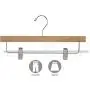 The Great American Hanger Company Wooden Pant Hanger w/Adjustable Cushion Clips, Boxes of 50 Flat Wood Bottom Hangers w/Natural Finish and Chrome Swivel Hook for Jeans Slacks or Skirt The Great American Hanger Company Wooden Pant Hanger w/Adjustable Cushion Clips, Boxes of 50 Flat Wood Bottom Hangers w/Natural Finish and Chrome Swivel Hook for Jeans Slacks or Skirt