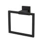 TNOMS Bathroom Hand Towel Holder Square Towel Bar Towel Ring Hanger Wall Mount,SUS304 Stainless Steel Black Finish,GZQ6003BK