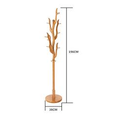 GBYYMX Coat Rack Vertical Bamboo Tree Display Rack Hanger 8 Hooks and Solid Foot Clothes Scarf and hat, Bamboo Natural Color Clothes Stand