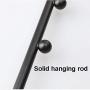 Hanger Extendable Wardrobe Rail Organizer Rack Clothes Hanger Load Capacity Abs Plastic Steel abs Plastic (Color : Black Size : 25cm)