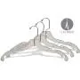 Sturdy Clear Plastic Top Hanger,  Boxes of 100 Durable Space Saving Hangers w/ 360 degree Chrome Swivel Hook and Notches for Shirt or Dress by The Great American Hanger Company