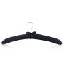 HANGERWORLD 72inch Black Breathable Dress Cover 2 Black 17inch Satin Padded Top Coat Clothes Garment Dress Hangers