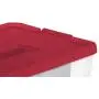 Sterilite 1427 Stack & Carry 2 Layer 24 Ornament Storage Box, Red Lid and Handle, See-through layers