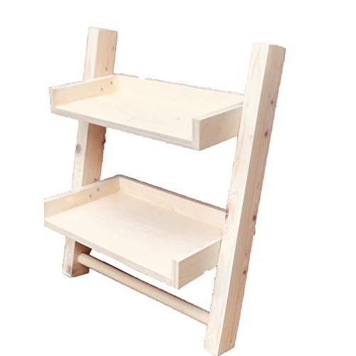 Floating Bathroom Shelf| Ladder shelf w/towel hanger| 3 Tier Bathroom shelf
