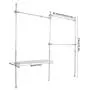 Cocoarm Clothes Drying Rack,Multifunctional 3 Layers Rails Garment Clothes Coat Rack Dryer Hanger with 1 Storage Shelf Adjustable Height 275-310cm Cocoarm Clothes Drying Rack,Multifunctional 3 Layers Rails Garment Clothes Coat Rack Dryer Hanger with 1 Storage Shelf Adjustable Height 275-310cm