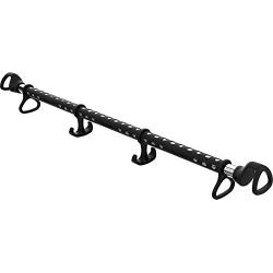 Rubbermaid 3346-20 Automotive Expandable Hanging Clothes Bar: Non-Slip Rubber Coated Car Rod with Accessory Hooks