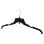 HANGERWORLD 50 Black 19inch Plastic Notched Space Saving Coat Clothes Garment Top Hangers Cascading Multi Hook