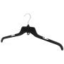 HANGERWORLD 20 Black 19inch Plastic Notched Space Saving Coat Clothes Garment Top Hangers Cascading Multi Hook