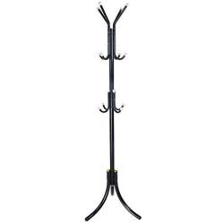 Iusun Coat Rack Three-Legged Stand Tree Hall Tree Entryway Storage Shelf Wood Look Accent Furniture for Clothes Hat Bag Hanger Floor Bedroom Multi-Function Simple-Ship from USA (Black)