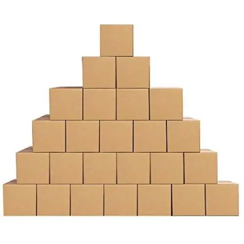 Schliersee Small Shipping Corrugated Boxes Mailers 4x4x4Inch, Kraft Shipping Boxes Pack of 25