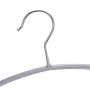 Cocomaya 16.5 Inch Silver Color No Shoulder Bumps Non-Slip Rubber Coating Contour Metal No Bumps Hanger, Sweater Hanger, Suit Hanger with Pants Bar Pack of 10