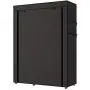 UDEAR Portable Clothes Closet Wardrobe Storage Organizer with Shelves and Side Pockets Black UDEAR Portable Clothes Closet Wardrobe Storage Organizer with Shelves and Side Pockets Black