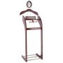 Etienne Alair Clothes Valet Stand for Men with Mirror ? Beautiful Solid Hardwood Suit Hanging System with Trouser Bar, Jacket Hanger, Tray Organizer, Tie & Belt Hook and Shoe Rack, Mahogany