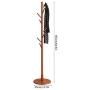 Coat Rack, Wooden Classic Vintage Floor Free Standing Multi-Layer Round Base Hanger Multi-Function Garment Hats Stand Cloth Shelf with 8 Hook for Home, Office, Entryway, Bedroom (Coffee) Coat Rack, Wooden Classic Vintage Floor Free Standing Multi-Layer Round Base Hanger Multi-Function Garment Hats Stand Cloth Shelf with 8 Hook for Home, Office, Entryway, Bedroom (Coffee)