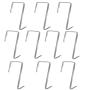 SBYURE Over The Door Hanger Hook 10 Pcs Sturdy Metal Over Door Hooks for Bathroom Bedroom,Coats,Towels,Home Display Use