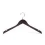 Amber Home Solid Gugertree Shirt and Dress Hangers with Chrome Hook 10 Pack (Walnut)
