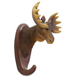 Bueer Creative Resin and Iron Rustic Vintage Animal Head Wall Mounted Hanger Iron Rack Cloth Coat Scarf Towel Bag Key Wall Hooks Rack Bathroom Kitchen Decoration