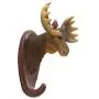 Bueer Creative Resin and Iron Rustic Vintage Animal Head Wall Mounted Hanger Iron Rack Cloth Coat Scarf Towel Bag Key Wall Hooks Rack Bathroom Kitchen Decoration