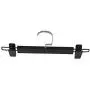 Dedu Clothes Hangers Black Plastic,Clothes Pants Hangers with Clips,360 Rotatable Hook Skirt Hangers,Non-Slip Trousers Hangers,Pack of 20