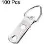 uxcell D Ring Picture Hangers, 47mm x 15mm Silver Tone Assortment Kit for Photo Hanging Solutions, 100 Pcs uxcell D Ring Picture Hangers, 47mm x 15mm Silver Tone Assortment Kit for Photo Hanging Solutions, 100 Pcs