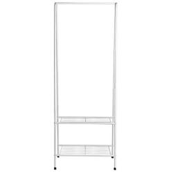 Ellymi A-Type Clothing Rack 2-Tier Drying Rack Wrought Iron Creative Home Floor Indoor Hanger Clothes Entryway Storage Shelf Coat Organizer Storage