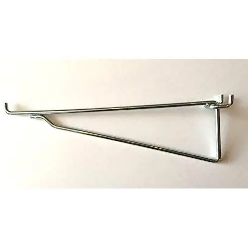 (2 Pack) Metal 10 Inch Mega Shelf Bracket Garage Hanger for 1/8 & 1/4 Pegboard (2 Pack) Metal 10 Inch Mega Shelf Bracket Garage Hanger for 1/8 & 1/4 Pegboard